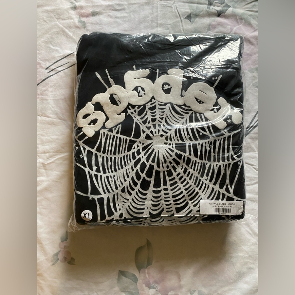 Spade Black Jacket with White Web Design